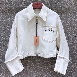 Brand New Miu Miu White Jean Jacket